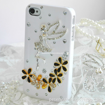 Luxury Diamond-Studded Mobile Phone Case for iPhone 5g, Hard Plastic Case